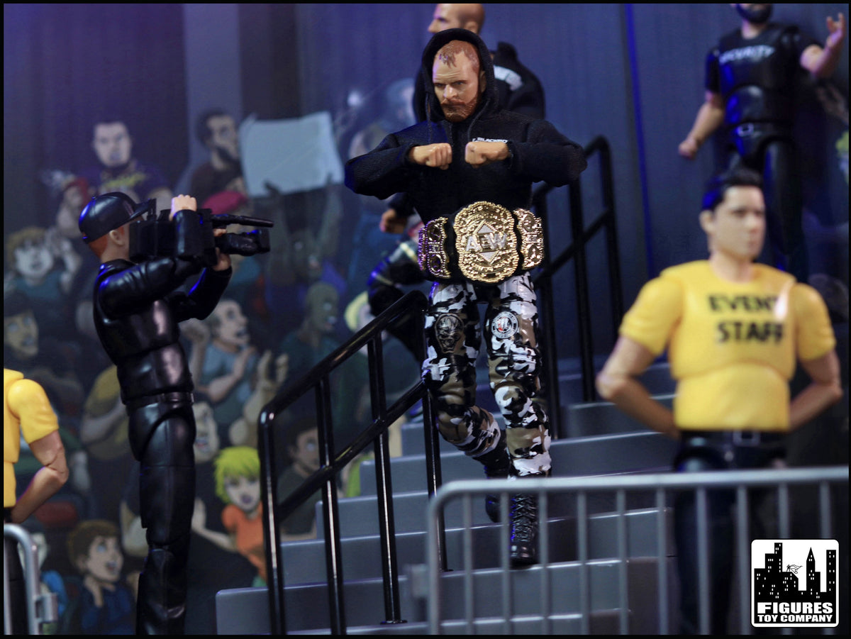 Arena Stairs Playset for WWE &amp; AEW Wrestling Action Figures