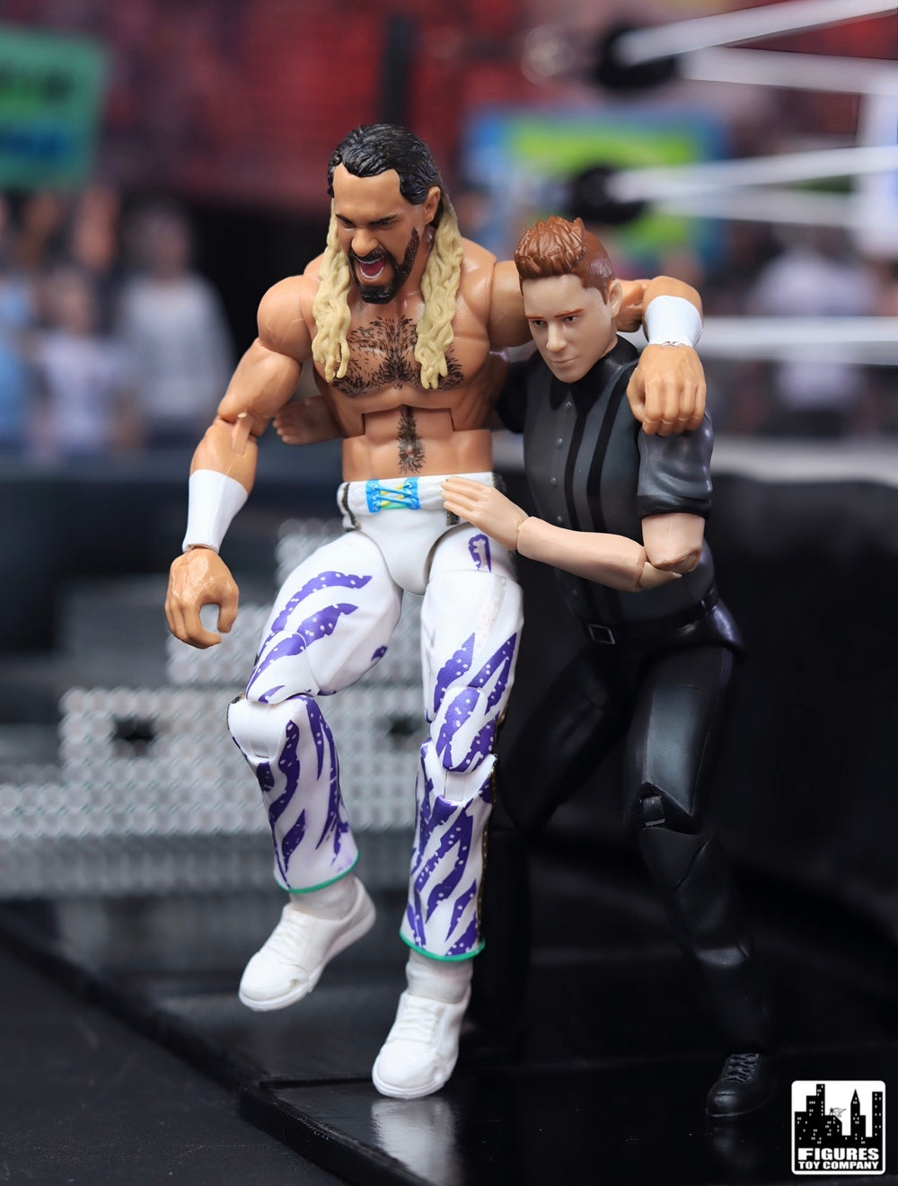 Ultimate Dark Gray Referee with Deluxe Articulation for WWE &amp; AEW Figures