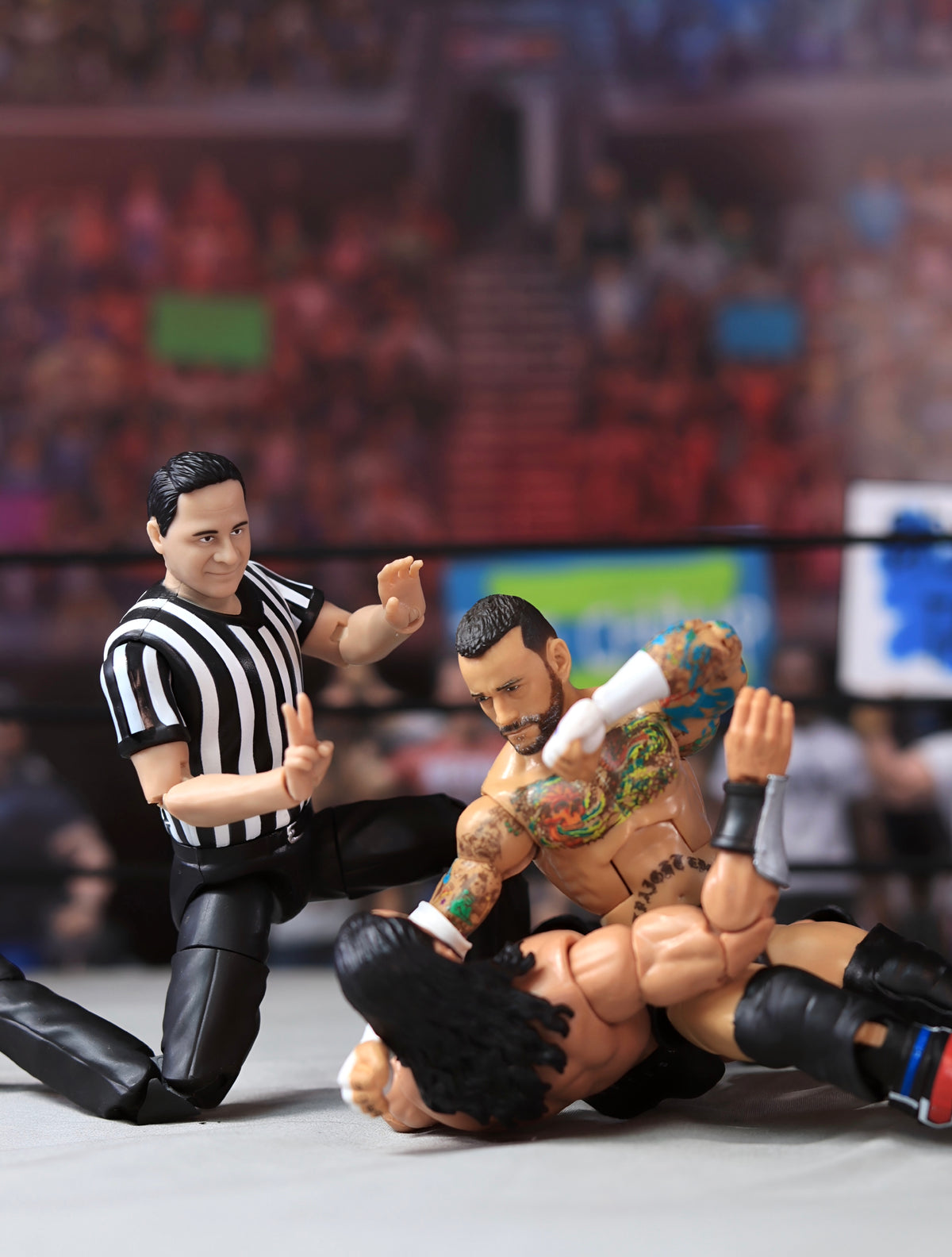Ultimate 3 Counting &amp; Talking Wrestling Referee Figure for WWE &amp; AEW Figures