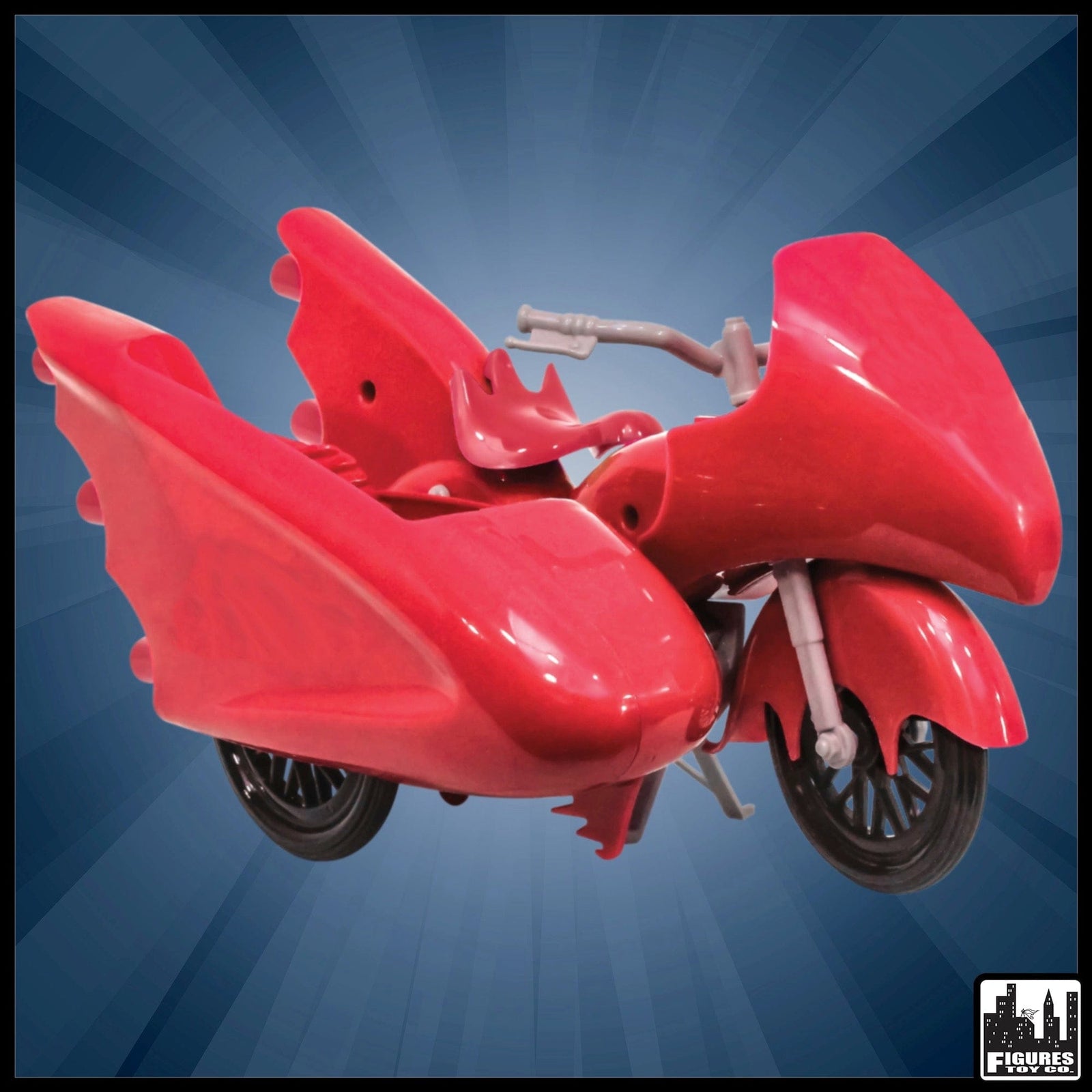 Red Motorcycle With Sidecar for 6-8 Inch Action Figures