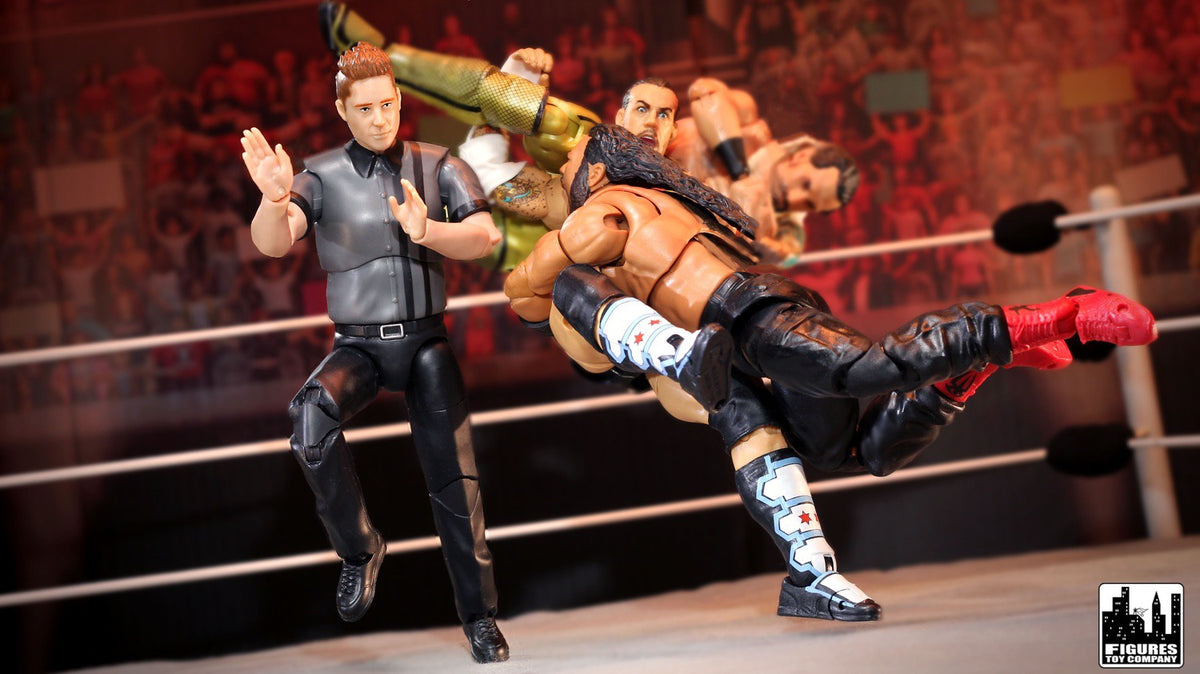 Ultimate Dark Gray Referee with Deluxe Articulation for WWE &amp; AEW Figures